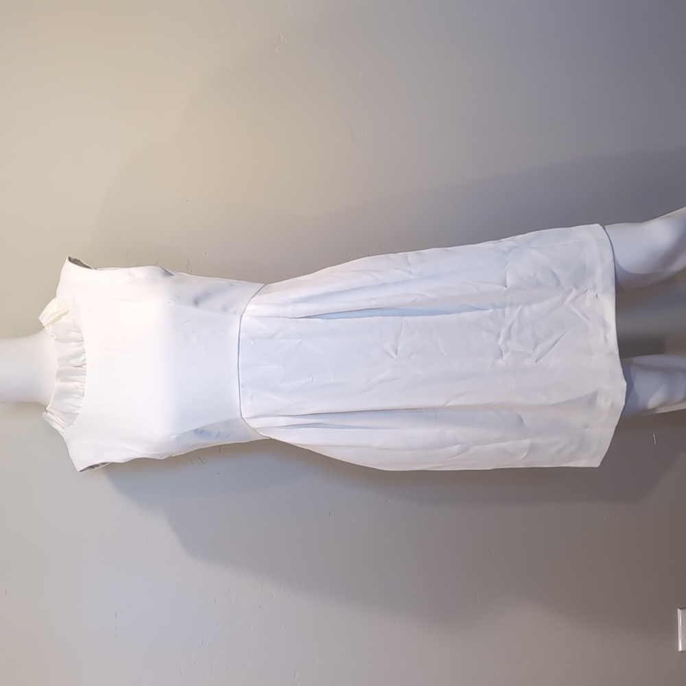 Camilyn Beth The Go Go Dress in Off White with Ruffle Neckline size 4